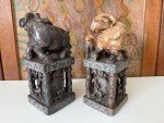 Chinese Soapstone Carvings: Ram and Deer Seals