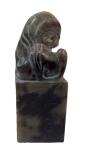 Vintage Chinese Soapstone Foo Dog Seal 3.5” Tall