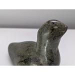 Set of 2 Inuit Soapstone Carvings: Seal & Family