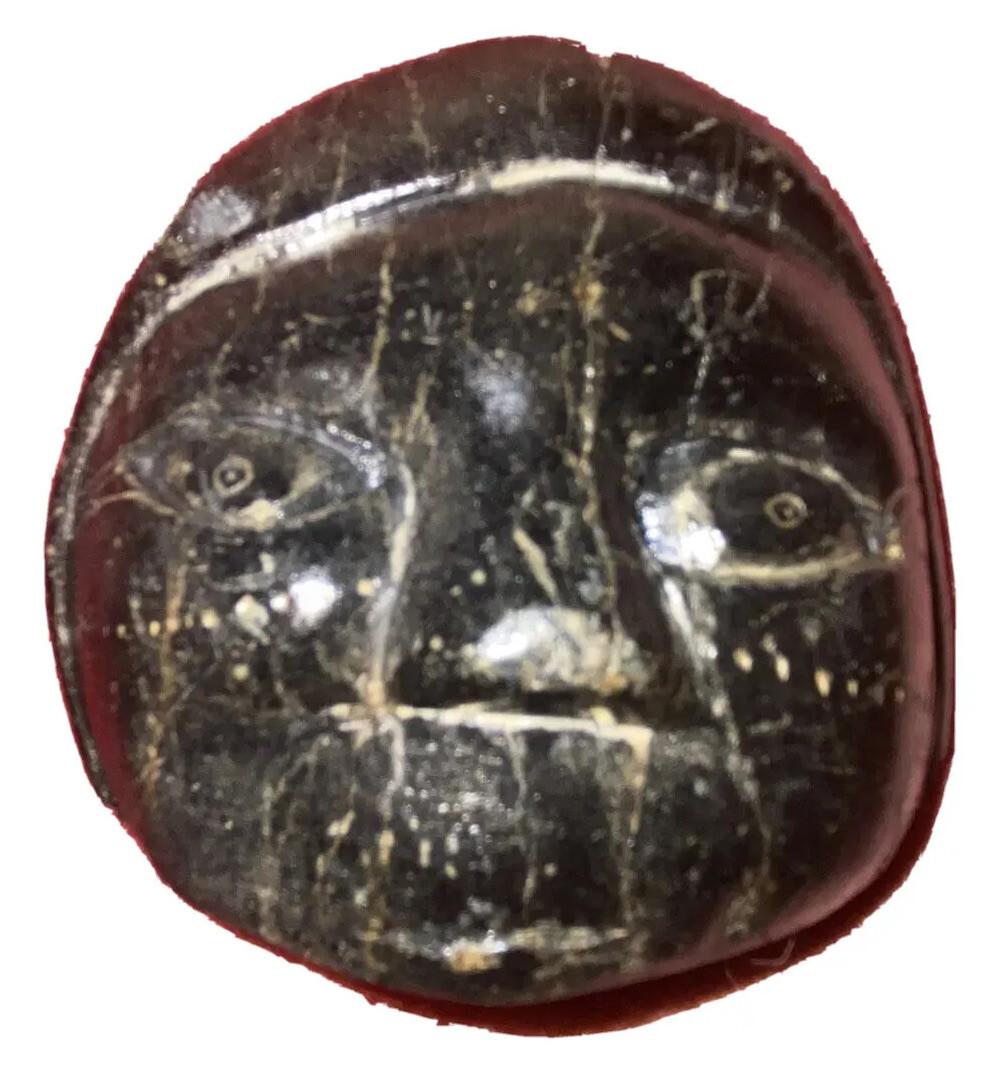 Inuit Soapstone Carving Woman's Head 1986