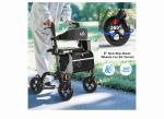 AOJIN All Terrain Rollator Walker Lightweight Foldable 8 In Wheels 300lb Senior
