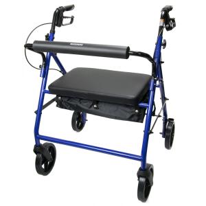 McKesson Bariatric Rollator 400 lbs. 34 to 39 inch Handle Height 146-10216BL-1