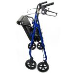 McKesson Bariatric Rollator 400 lbs. 34 to 39 inch Handle Height 146-10216BL-1