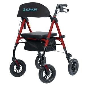 ELENKER All-Terrain Carbon Ultralight Rollator Walker