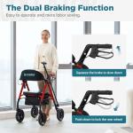 ELENKER All-Terrain Carbon Ultralight Rollator Walker