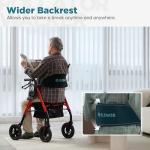 ELENKER All-Terrain Carbon Ultralight Rollator Walker