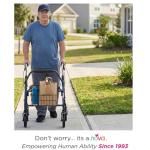 NOVA Mighty Mack Heavy Duty Rollator Walker 500 lb Weight Capacity, Blue