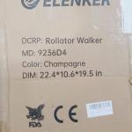 Elenker All-Terrain 10" Rollator Walker with Padded Seat Backrest Senior 300 lb