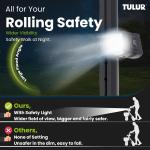 TULUR All Terrain Rollator Walker for Seniors w/Seat 8" Wheels - SILVER 400 LBS