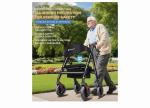Rollator Walker with Seat,450Lb Rolling Walker, Extra-Wide Heavy-Duty Rollator