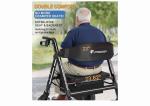 Rollator Walker with Seat,450Lb Rolling Walker, Extra-Wide Heavy-Duty Rollator