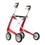 byACRE Ultralight Carbon Rollator Walker - Red