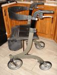 Drive Medical F-22 Brown Foldable Rollator Walker W/Seat & Basket Heavy Duty...