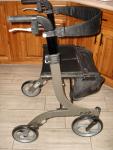 Drive Medical F-22 Brown Foldable Rollator Walker W/Seat & Basket Heavy Duty...