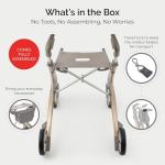 byACRE Carbon Ultralight Folding Rollator Walker