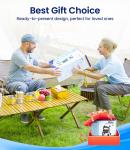 Heavy Duty Rollator Walker with Seat 350 lb Capacity 8 Inch Big Wheels Foldable