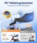 Heavy Duty Rollator Walker with Seat 350 lb Capacity 8 Inch Big Wheels Foldable