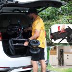 MAXWALK Foldable Rollator Walker Seat 10" Rubber Wheels All Terrain Senior Black