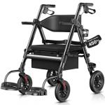 2-in-1 Carbon Ultralight Rollator & Transport Chair