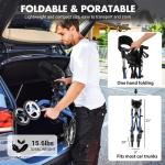 Foldable All Terrain Rollator Walker with Seat and 12" Rubber Wheels for Seniors