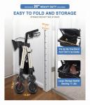 Rollator Walker with Seat,450Lb Rolling Walker, Extra-Wide Heavy-Duty Rollator