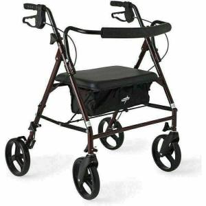 Rollator Walker 500 Pound Capacity Extra Wide Bariatric Heavy Duty Foldable New