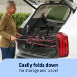 All-Terrain Rollator Walker for Seniors Rubber Wheels Foldable Lightweight 350lb