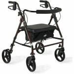 Rollator Walker 500 Pound Capacity Extra Wide Bariatric Heavy Duty Foldable New