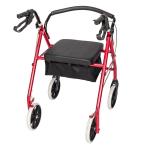 US Heavy Duty 286lb Rolling Wide Seat Rollator Folding Senior Walker W/4 Wheels