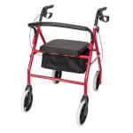 US Heavy Duty 286lb Rolling Wide Seat Rollator Folding Senior Walker W/4 Wheels
