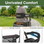 RollisRoll Walkers for Seniors with Seat, Foldable Rollator Walker, Reinforced Aluminum Frame, 10" Big Rubber Wheels for All Terrain, Built-in Cable, Lightweight Rolling Walker, Gray