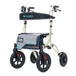 ELENKER ALL-TERRAIN ROLLATOR WALKER WITH SEAT OUTDOOR ROLLING WALKER - CHAMPAGNE