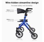 Walk Mate Rollator Walker w/Seat Heavy Duty Fully Adjustable Frame All-Terrain