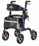 AOJIN All Terrain Rollator Walker Lightweight Foldable 8 In Wheels 300lb Senior