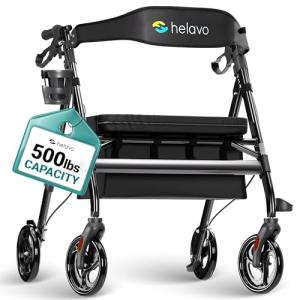 Helavo Heavy Duty Walker with Adjustable Seat
