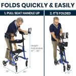 Vive Mobility Lightweight Upright Walker with Seat