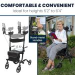 Vive Mobility Lightweight Upright Walker with Seat