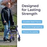 Drive Medical Ultralight 4-Wheel Rollator Walker, Blue