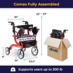 Drive Medical Nitro Duet Rollator and Transport Chair