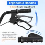 Lightweight Foldable Rollator Walker for Seniors 350 lb