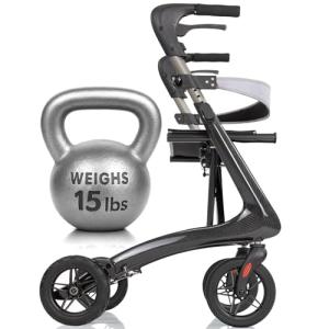 Vive Mobility Ultralight Carbon Fiber Rollator Walker