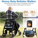 2-in-1 Carbon Ultralight Rollator & Transport Chair