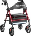 Heavy Duty Rollator Walker for Seniors, Foldable, Big Wheels
