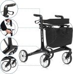 Lightweight Carbon Fiber Rollator Walker for Seniors