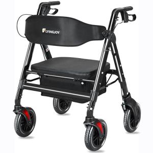 FlyingJoy Ultra-Light Rollator with Wide Seat
