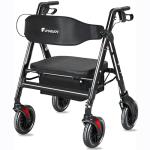 FlyingJoy Ultralight Rollator with Seat, 450Lb Capacity