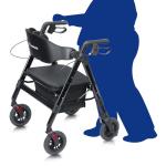 FlyingJoy Ultralight Rollator with Seat, 450Lb Capacity