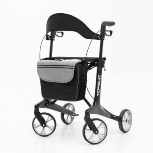 Ultralight Carbon Fiber Rollator Walker with Seat