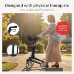 Ultralight Carbon Fiber Rollator Walker with Seat