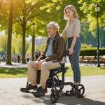 2-in-1 Folding Rollator Walker & Transport Chair